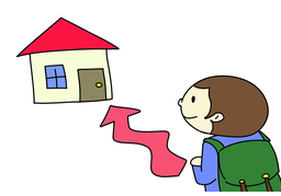 go back toのイラスト